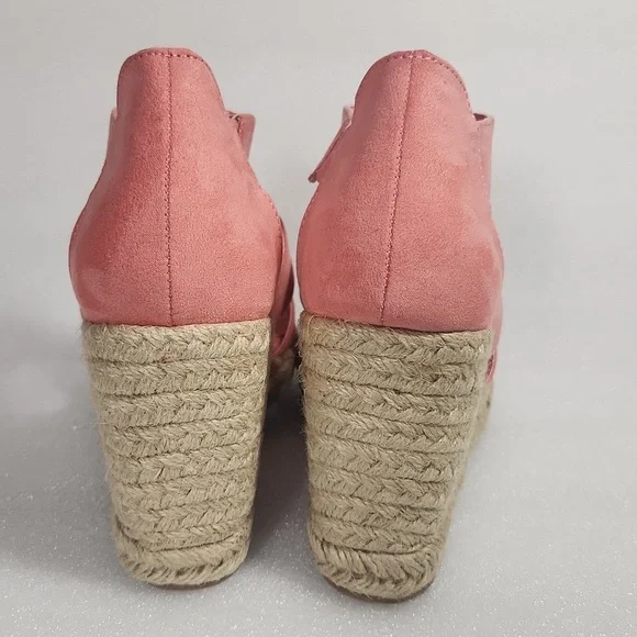 Coral Wedge Sandals Just Fab "Karsey" New In Box size 8 Rope Heel - Picture 5 of 15